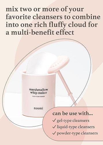 NOONI 2-in-2 Much Needed Facial Cleansing Single - Marshmallow Whip Maker | G...