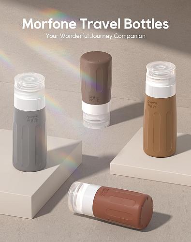Morfone 16 Pack Silicone Travel Bottles Set for Toiletries TSA Approved Trave...