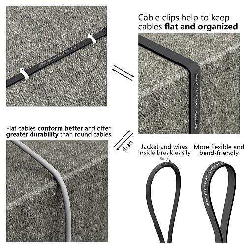 Cat 6 Ethernet Cable 35 ft Outdoor&Indoor 10Gbps Support Cat8 Cat7 Network Fl...