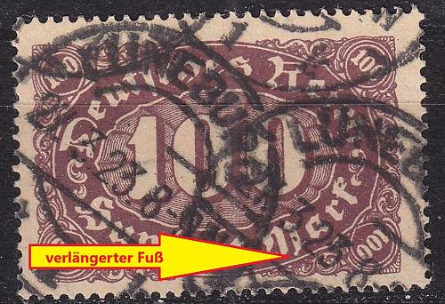 GERMANY REICH [1922] MiNr 0219 I ( O/used ) [01] Plattenfehler