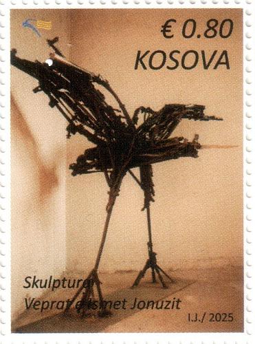 Kosovo Stamps 2025. Ismet Jonuzi - Sculptor. Art. Definitive stamp 0.80 MNH