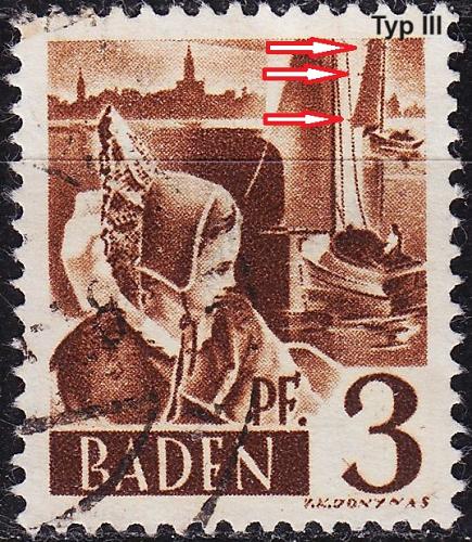 GERMANY Alliiert Franz. Zone [Baden] MiNr 0002 yv III ( O/used )