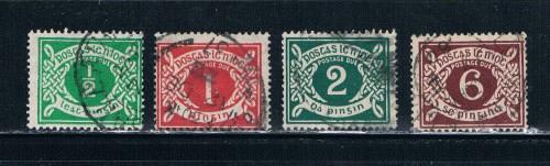 Ireland J1-J4 Used Postage Due CV 84.00 (I726)