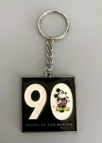 Disney Mickey Mouse "90 Years of the Making". Keychain, Keyring.