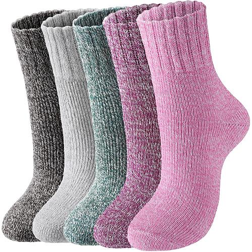 5 Pairs Wool Socks - Winter Wool Socks For Women Super Soft Womens Wool Socks...