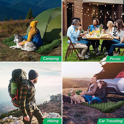 WANNTS Sleeping Pad Ultralight Inflatable Sleeping Pad for Camping Built-in P...