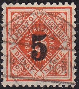 GERMANY W&uuml;rttemberg [Dienst] MiNr 0185 ( O/used )