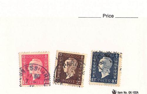 France 3 different of 3 total stamps included (SC0_352)