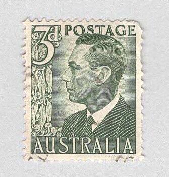 Australia King George 6 green 3 Used (BP90003)