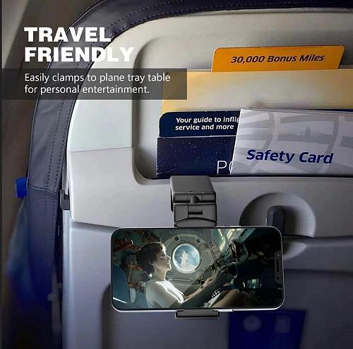 Perilogics Universal in Flight Airplane Phone Holder Mount. Hands Free Viewin...