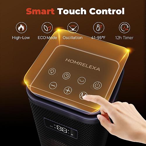HOMRELEXA Portable Electric Space Heater - Small Desk Electric Heaters for In...