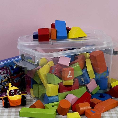 Minekkyes 6-Pack Home Storage Bins Plastic Container Latching Box with Handle...
