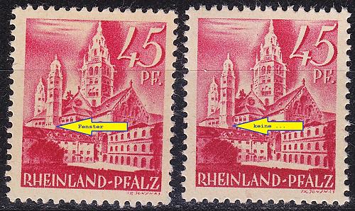 GERMANY Alliiert Franz. Zone [RheinlPfalz] MiNr 0010 vv I,II ( **/mnh )
