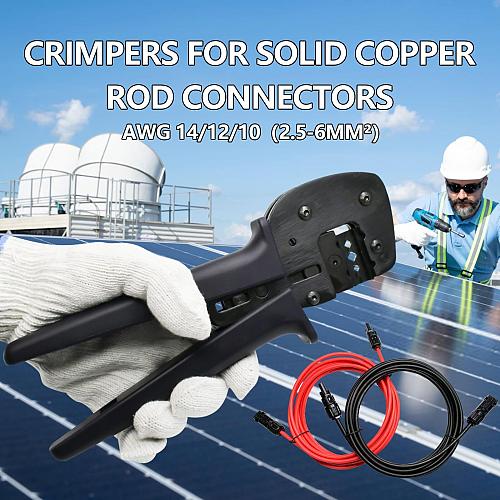 Solar PV Cable Crimping Tool for Solar Connectors AWG14/12/10 2.5/4/6mm2 Sola...