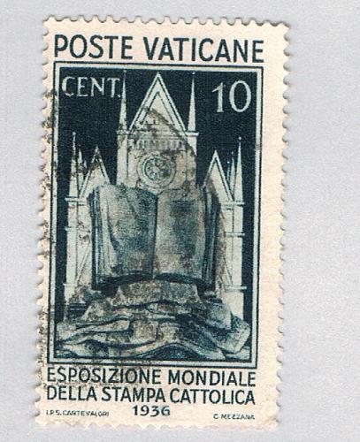 Vatican 48 Used Allegory of church and bible 1936 CV 1.50 (BP68508)