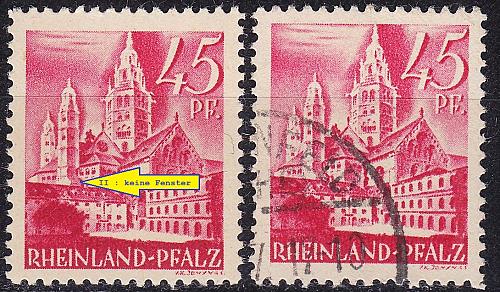 GERMANY Alliiert Franz. Zone [RheinlPfalz] MiNr 0010 yv II ( O/used ) [01] und (**/mn
