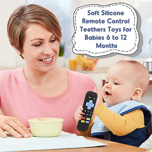 Teething Relief Teethers Toys for Babies 3-6 12 Months Gifts Silicone Remote ...