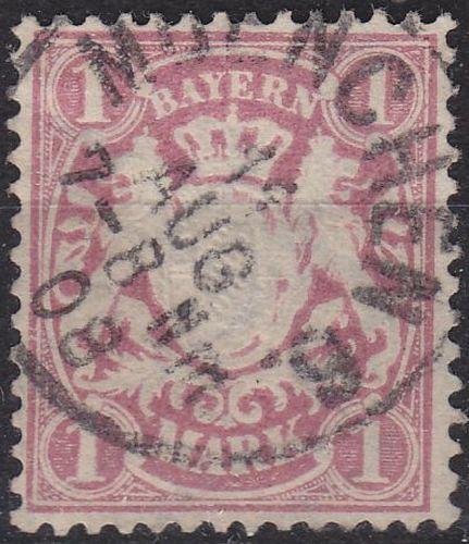 GERMANY Bayern Bavaria [1881] MiNr 0053 x a ( O/used )