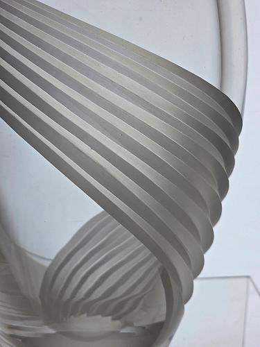 Lenox Glass heavy vase Lenox USA crystal Windswept Signed