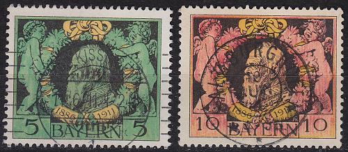 GERMANY Bayern Bavaria [1911] MiNr 0092-93 A ( O/used )