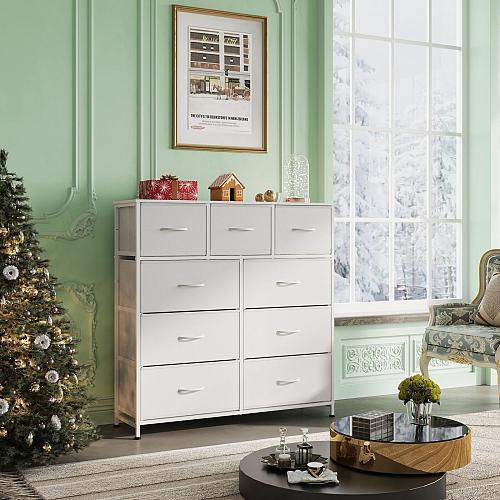 WLIVE 9-Drawer Dresser Fabric Storage Tower for Bedroom Hallway Closet Tall C...