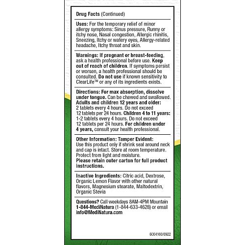 ClearLife Extra Strength Multi-System Allergy Relieving Homeopathic Remedy - ...