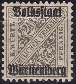GERMANY W&uuml;rttemberg [Dienst] MiNr 0258 ( **/mnh )