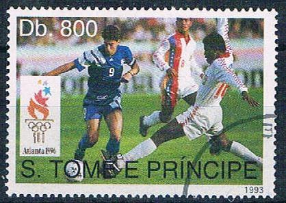 Saint Thomas and Prince Islands 1155 Used Soccer lr 1993 (S1202)+