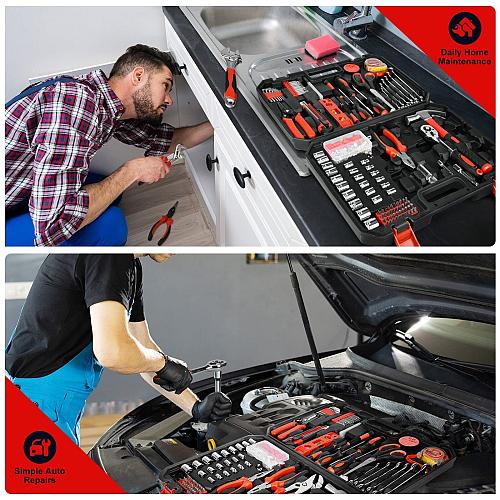 GoYwato Home Tool Kit 287PCs - Complete Repair General Hand Tool Set for Men ...