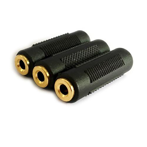 3.5mm Stereo Jack to 3.5mm Stereo Jack Female to Female Adapter Connector Gol...