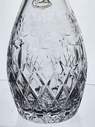 Rogaska signed Hand Cut glass decanter Gallia 24% lead crystal