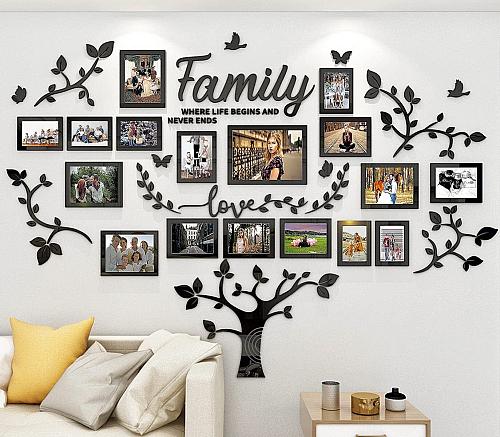 DIY Wall Decor Living Room Family Tree Wall Decor Sticker 3D Picture Frames C...