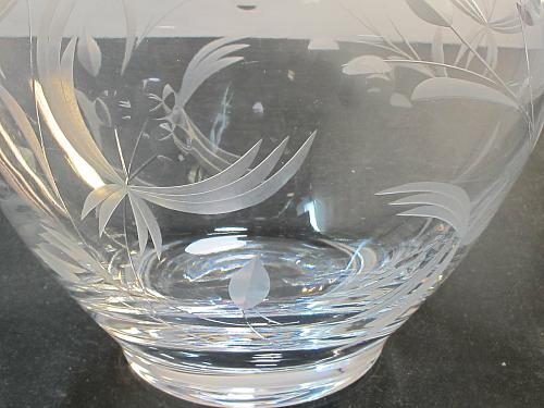 Cut Glass Crystantenum vase Lenox USA crystal Signed