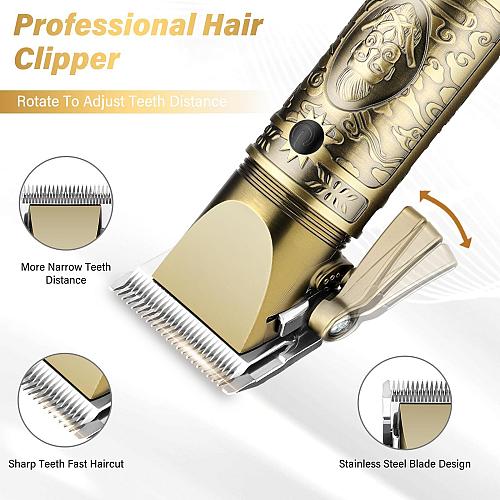 GSKY Hair Clippers for Men Professional Beard Trimmer Kits & Sets Cordless Me...