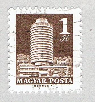 Hungary Used Building brown 1f (BP84505)