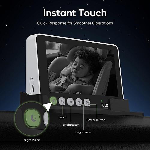 bonoch 5" 1440P Baby Car Camera - 360 Degree Rotating Wide View Backseat Car ...