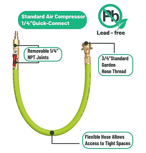 Minimprover Lead -Free Brass 16.9" Winterize Sprinkler System RV Motorhome Bo...