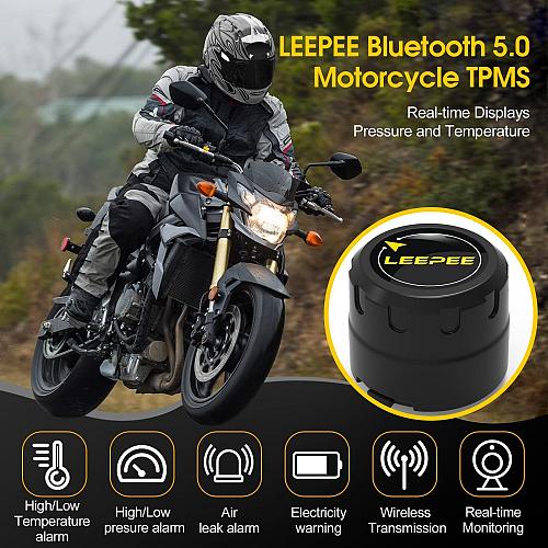 leepee Motorcycle Tire Pressure Monitoring System Tire Pressure and Temperatu...