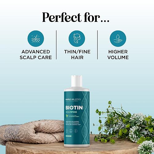 Volumizing Biotin Shampoo for Thinning Hair - Thin Hair Shampoo with Peppermi...