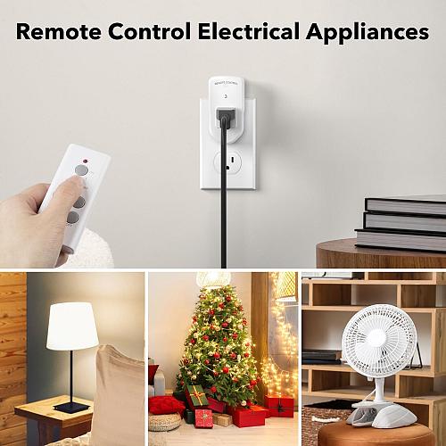 BN-LINK Wireless Remote Control Electrical Outlet Switch for Lights Fans Chri...