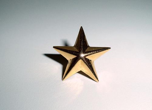 Albania Military Metal Logo Star Rank. Pin Badge Army Uniform.