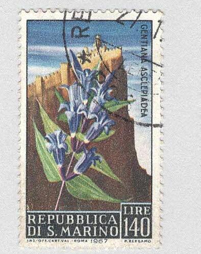 San Marino 659 Gentian Flower Used 1 (BP96316)