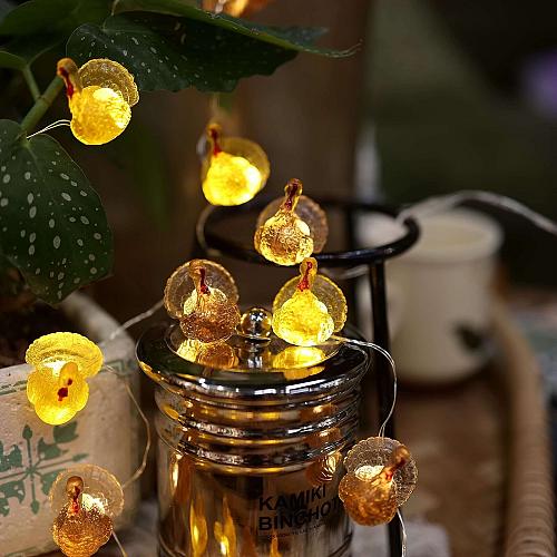 Decorative Fairy Mini Turkey String Lights Autumn Garland Cute Novelty Fall L...