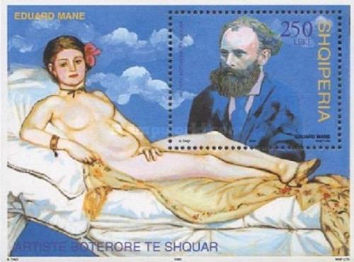 Albania stamps 2003. Edouard Manet. Block MNH. Michel 148