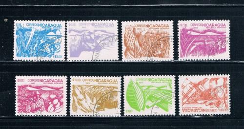Nicaragua 1298-1305 Used set Agriculture 1983 CV 3.15 (N0081)+