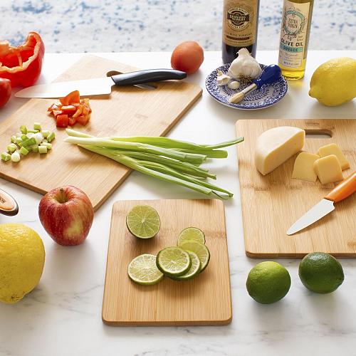 Totally Bamboo 3-Piece Cutting Board Set 3 Assorted Sizes of Bamboo Wood Cutt...