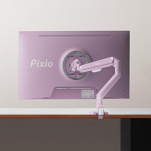 Pixio PS1S Wave Pink Single Monitor Arm Stand Desk Mount - Fits up to 32 inch...