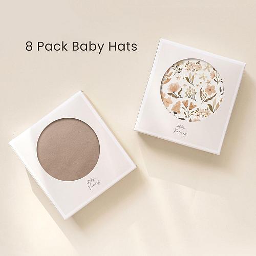 Konssy 8 Pack Baby Newborn Hats Set Knot Beanie Hats Soft for Infant Baby Gir...