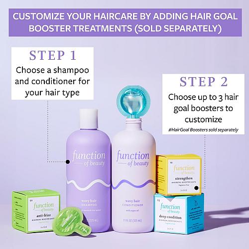 Function of Beauty Wavy Hair Shampoo & Conditioner Set 11 oz Each - With Ferm...