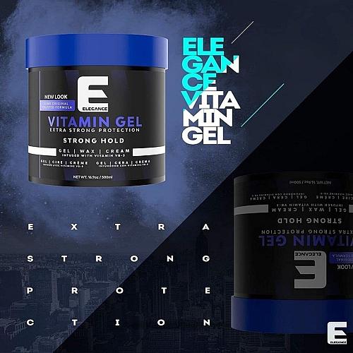 Elegance Vitamin Gel 33.8 Oz Infused with Vitamin Pro-VB-5 Strong Hold Gel Ma...